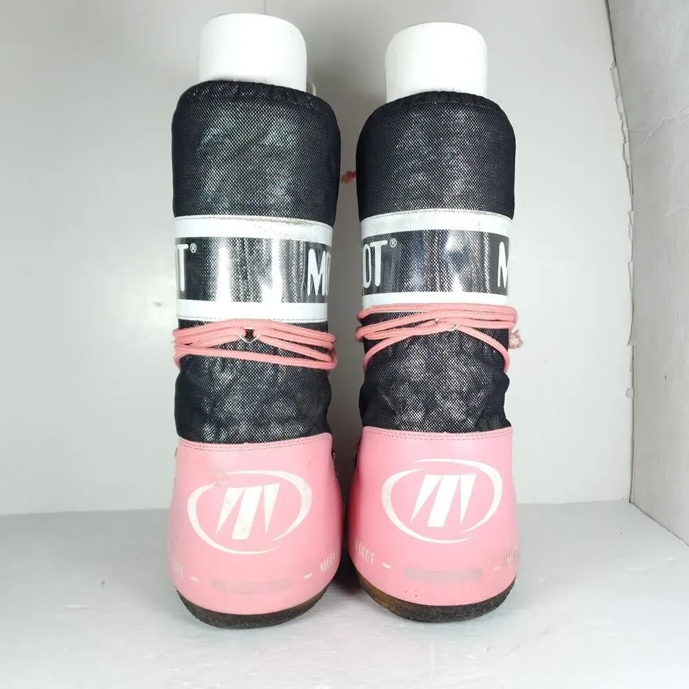 Moon Boot Women's Icon EU 35/38 US 5/7,5 Pink black metalic Tall Ski Snow Boots